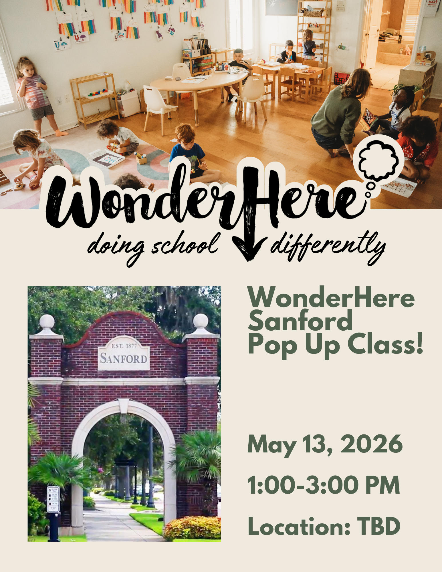 Sanford pop up flyer